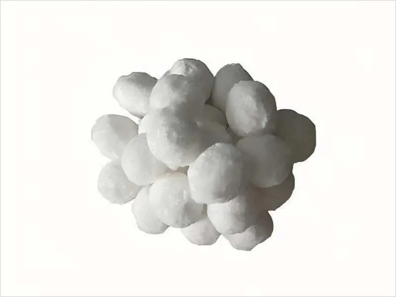 Fiber ball filter media