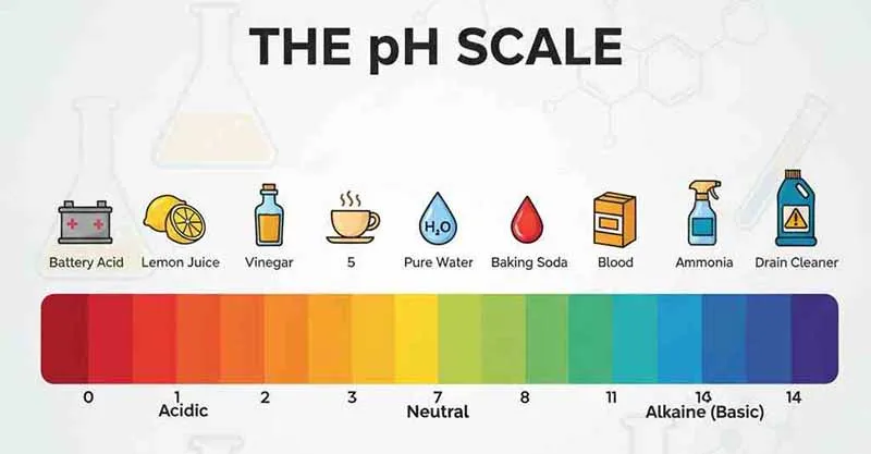A graph showing the pH value of deionized water A graph showing the pH value of deionized water
