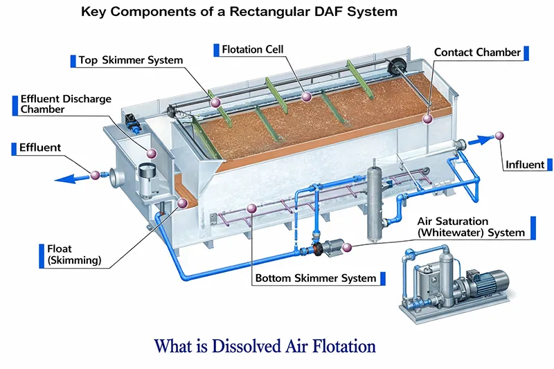compact-daf-machine-for-industrial-use Compact design dissolved air flotation machine with small footprint for industrial wastewater treatment